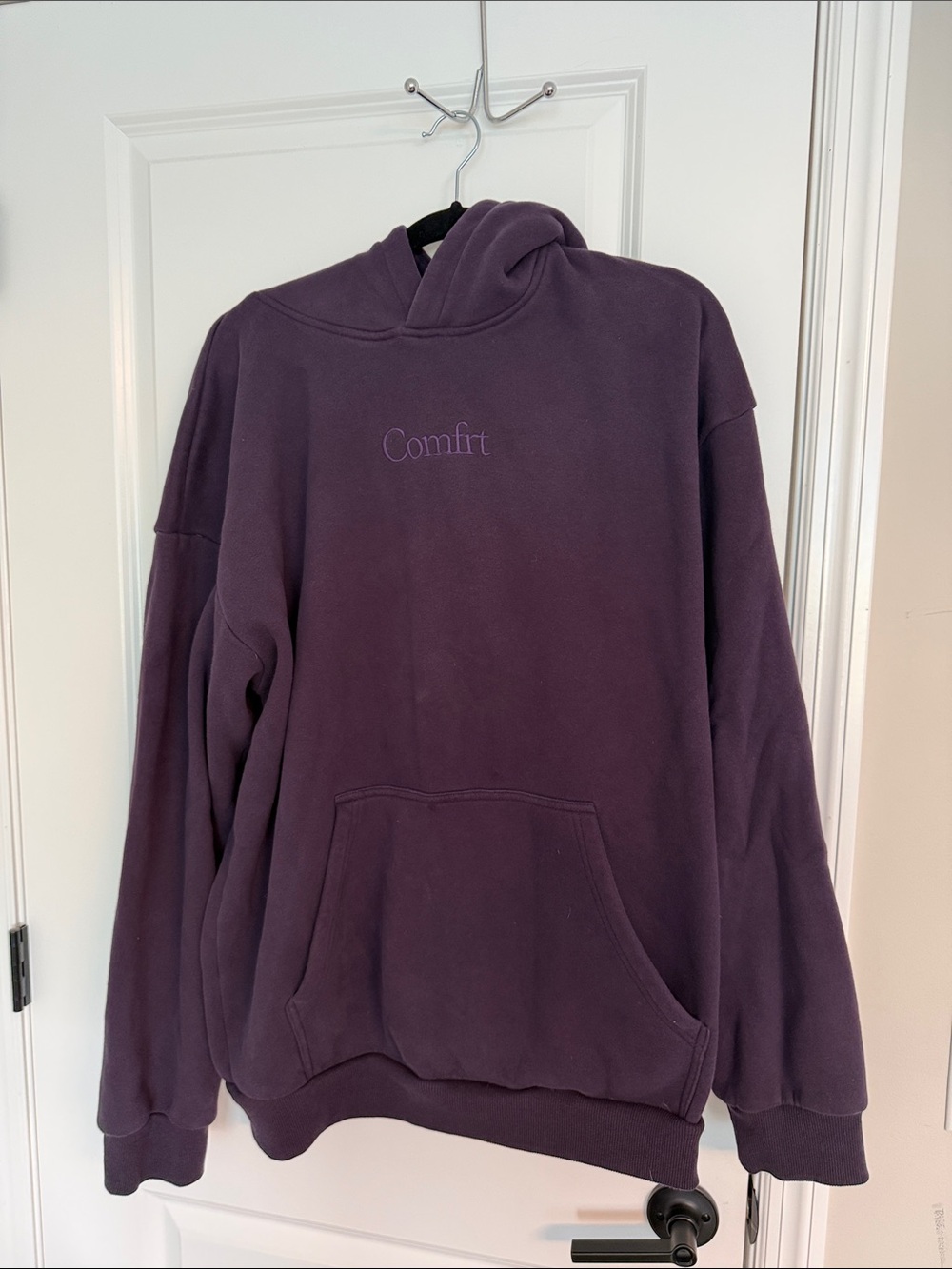 Comfrt Crewneck Hoodie and matching sweat pants in Deep Plum
